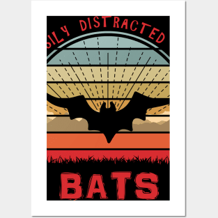 Easily Distracted By Bats Sunset Posters and Art